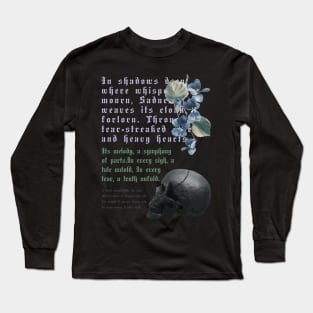 Skull floral gothic lyrics romantic Long Sleeve T-Shirt